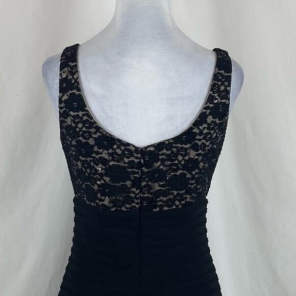 R & M Richards Metallic Black Lace Party Event Occasion Dress NWOT Size 8 - Picture 6 of 14
